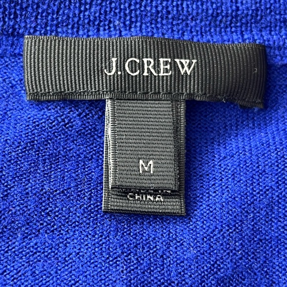 J.Crew 100% Merino Wool Crewneck Sweater Royal Blue Women’s Size M - Picture 6 of 7